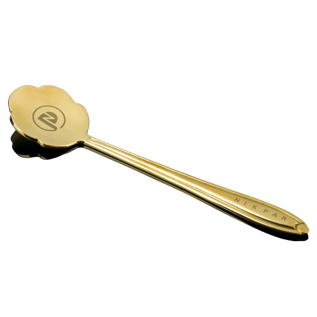 NIKPAR Luxury Dessert Coffee Brass Spoon